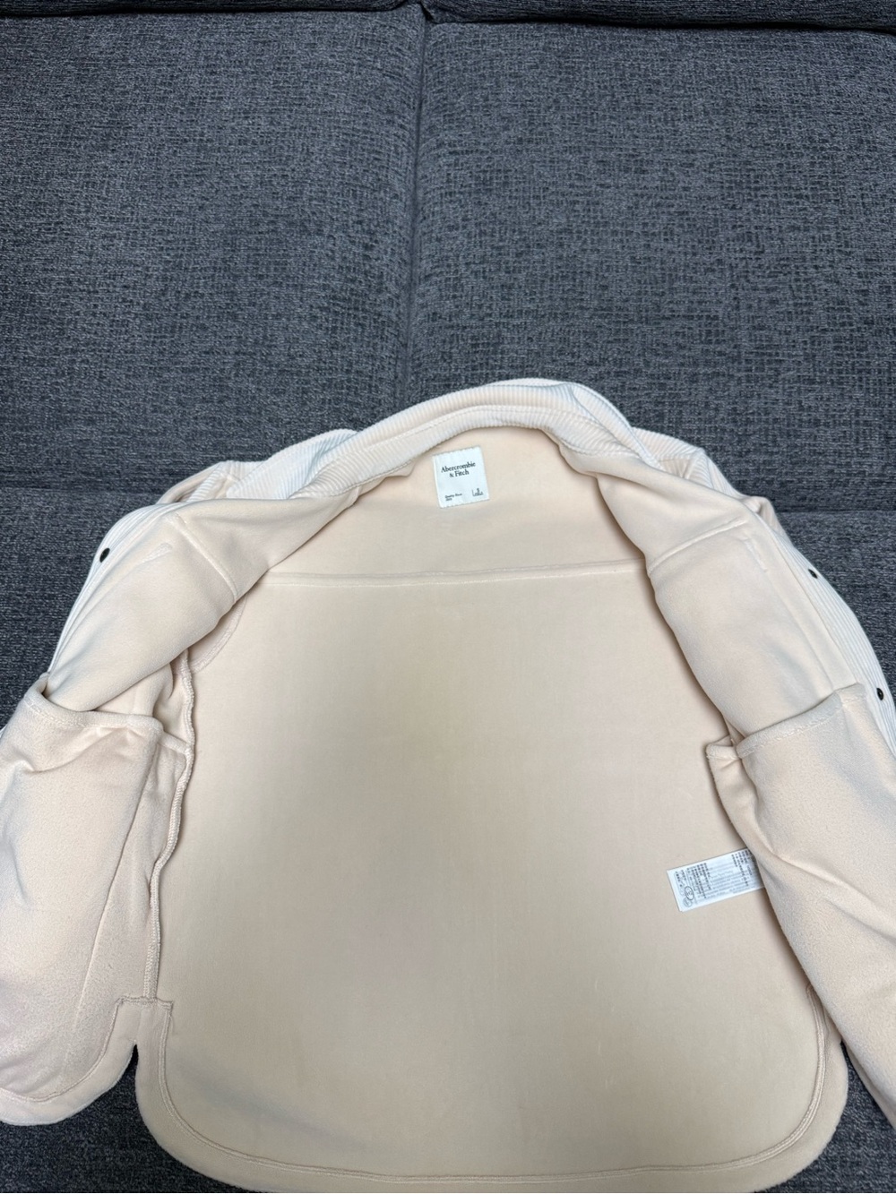 Abercrombie & Fitch Cream Corduroy Jacket - Picture 3 of 4